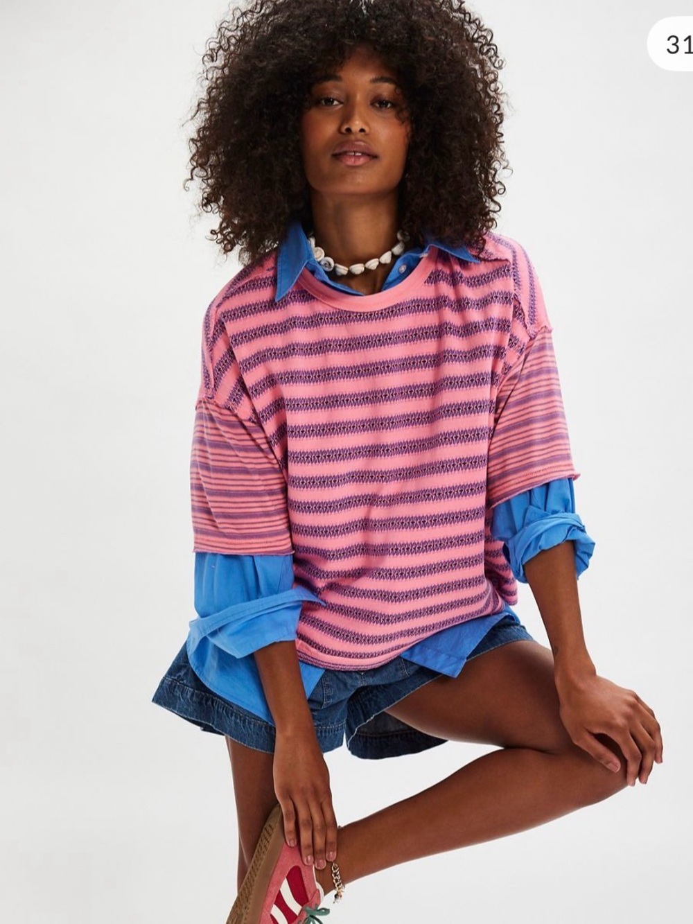 Free people We the free summer stripe tee. NWOT neon taffy
